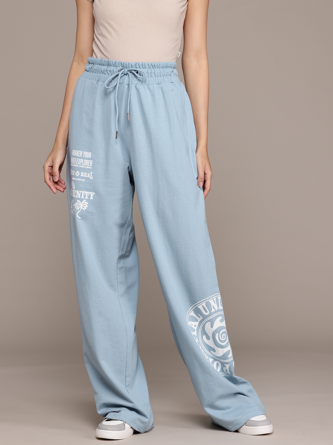 

The Roadster Lifestyle Co. Printed Track Pants, Blue