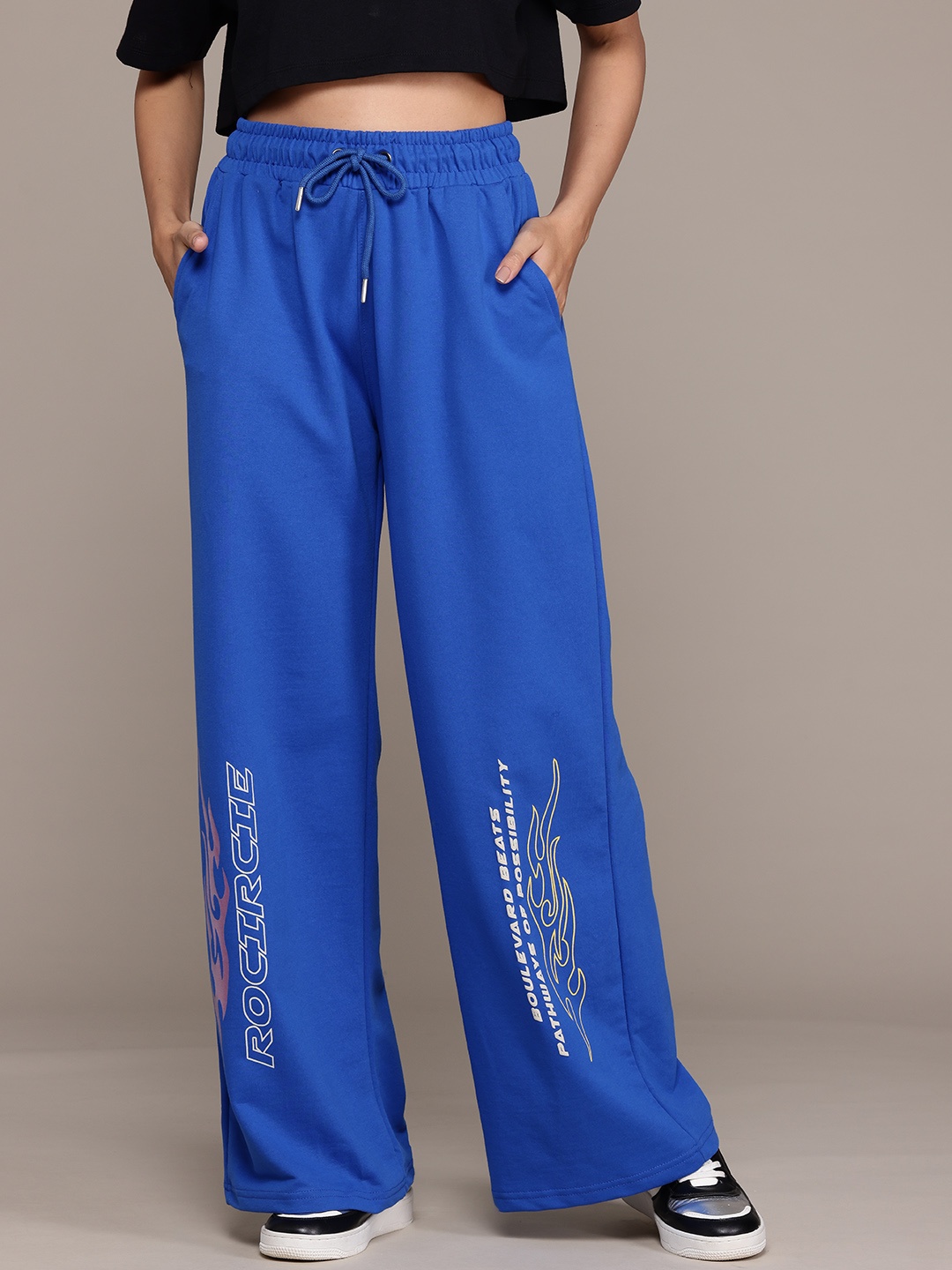 

The Roadster Lifestyle Co. Printed Detail Track Pants, Blue