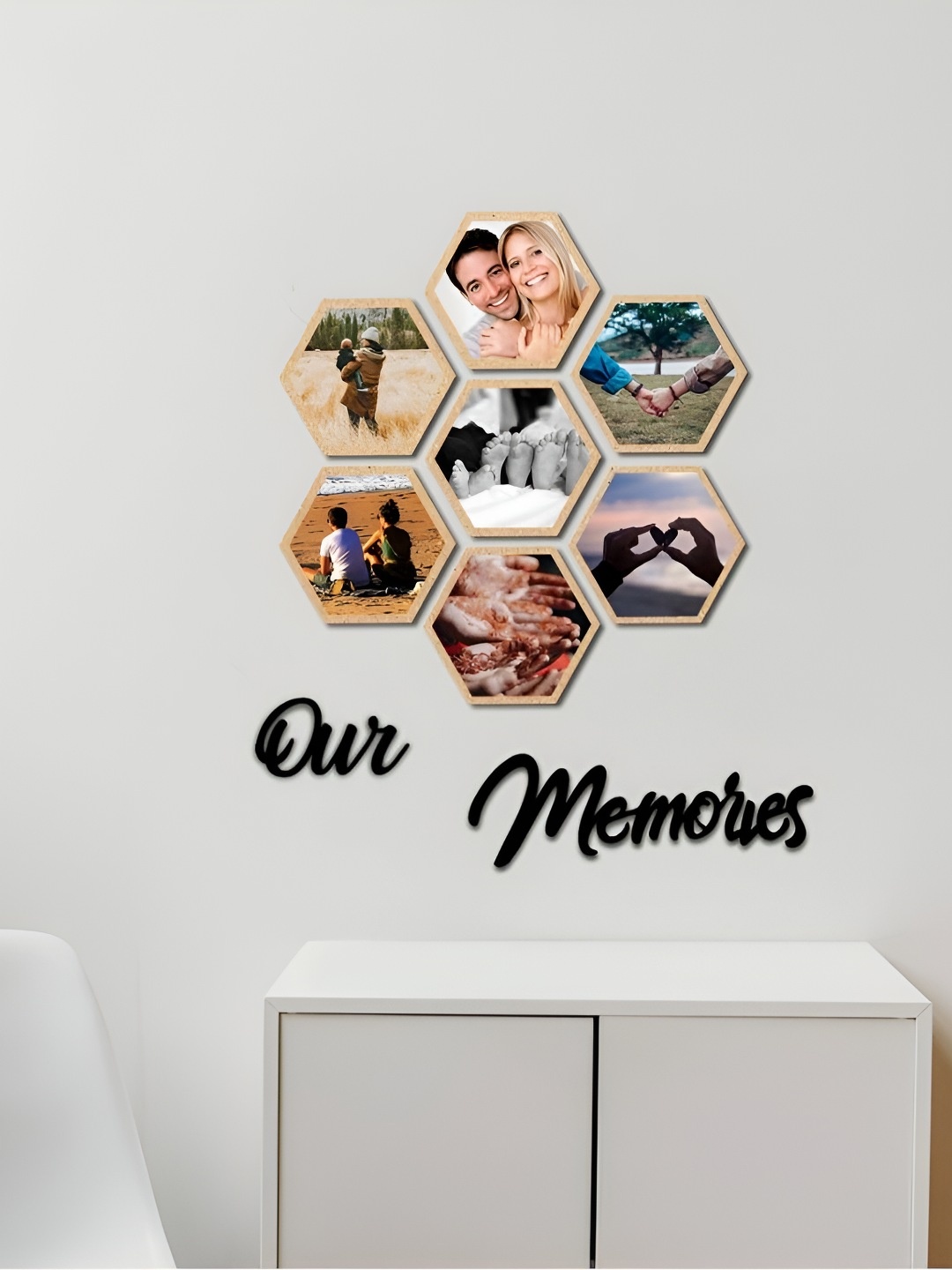 

VAH Kya Bat Hai !! Beige 7 Pieces Wooden Photo Frames