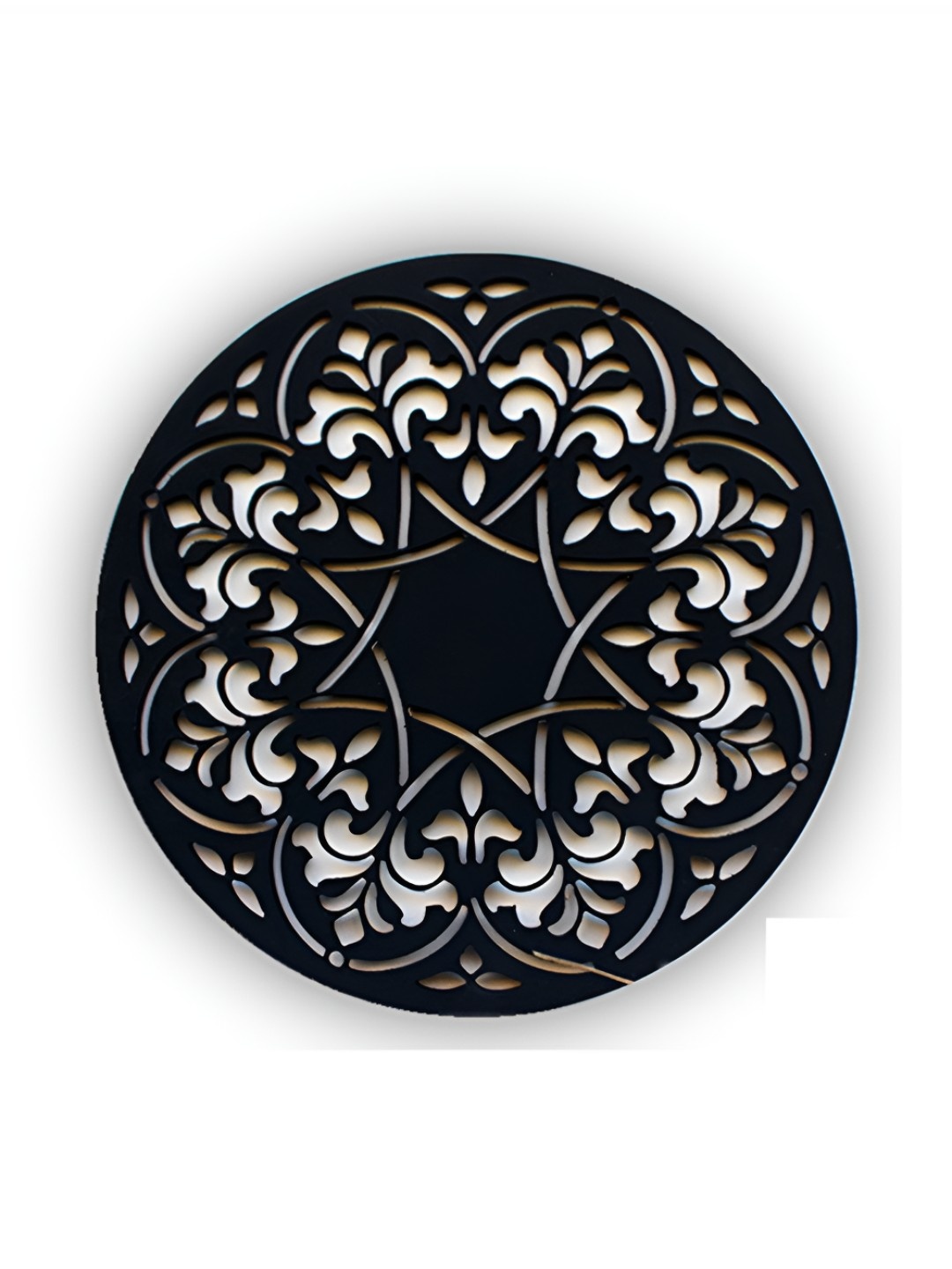 

VAH Kya Bat Hai !! Black Textured Round Wooden Wall Hanging