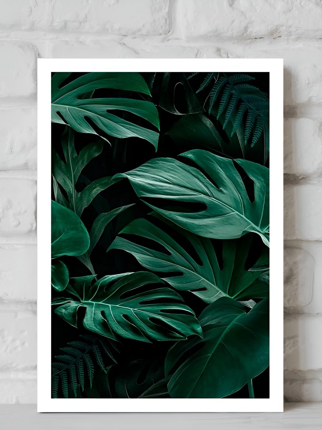 VAH Kya Bat Hai !! Green & White Floral & Botanical Wall Art