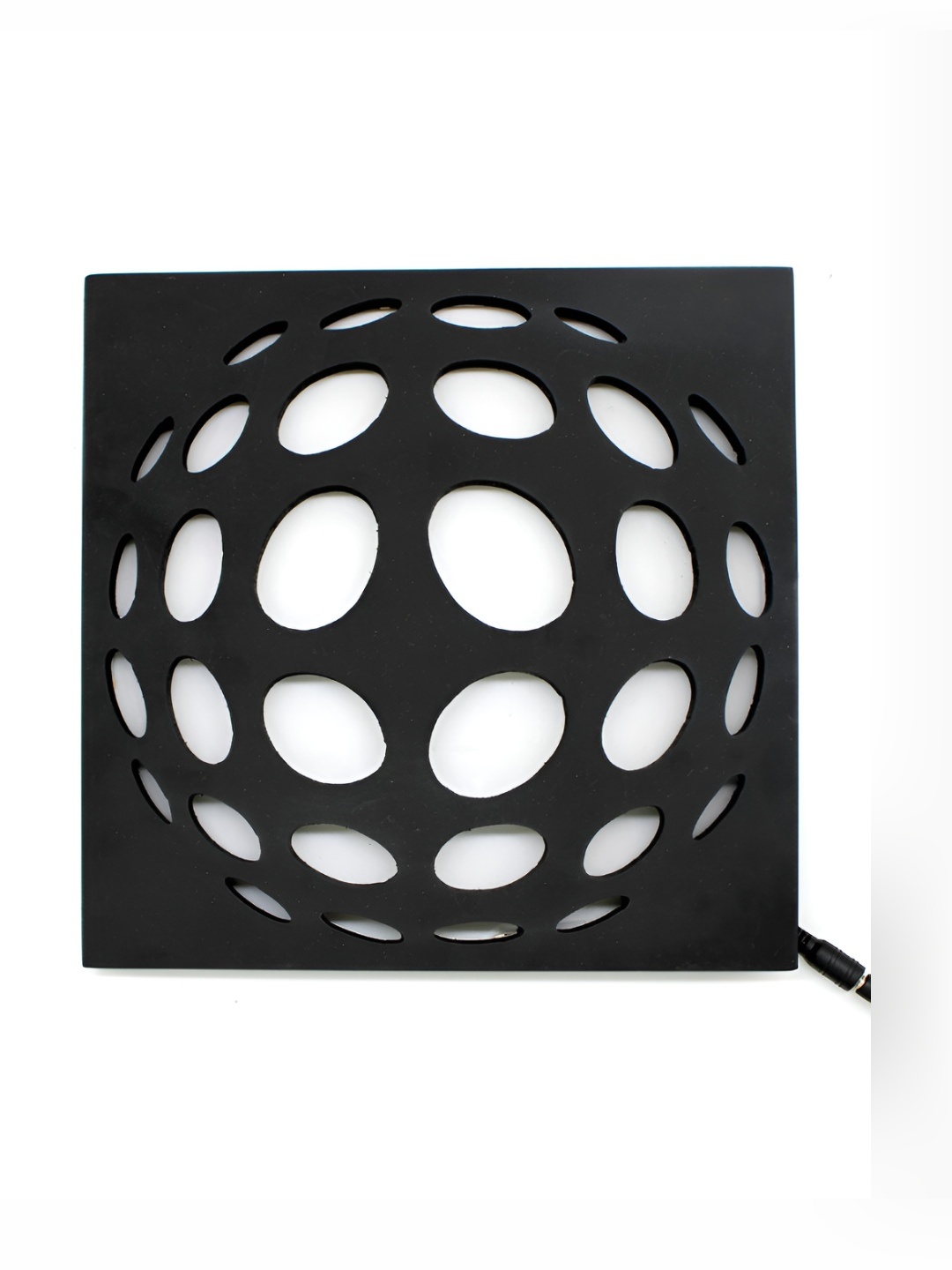 VAH Kya Bat Hai !! Black & White Textured Wooden Wall Hanging