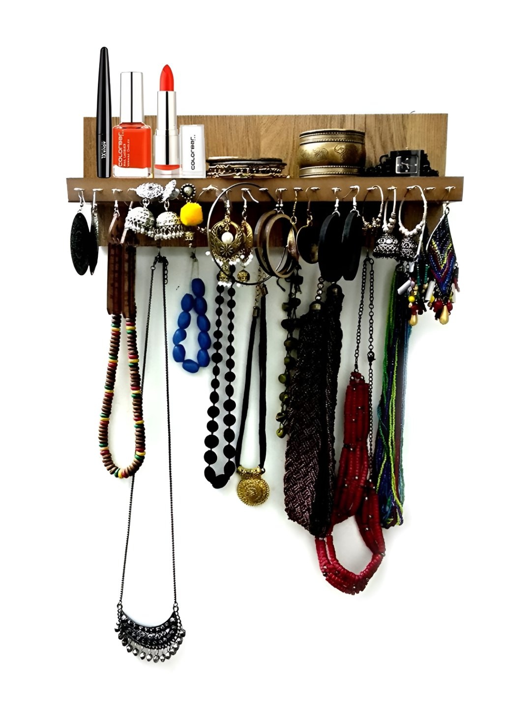 

VAH Kya Bat Hai !! Brown Wooden Wall Mount Hook Holder
