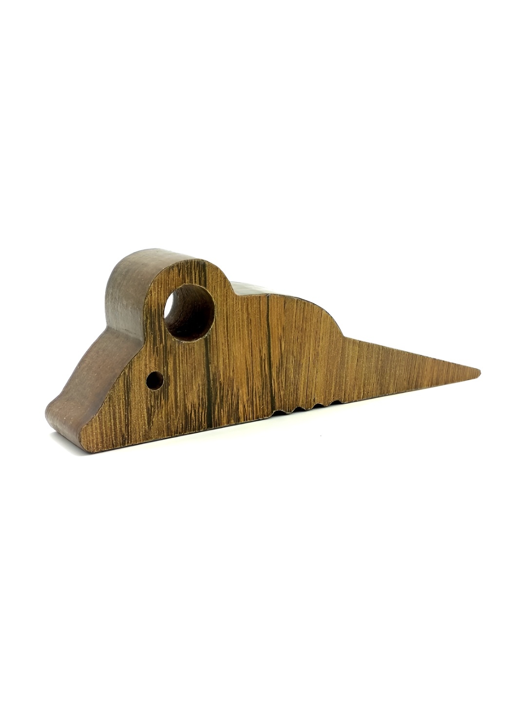 

VAH Kya Bat Hai !! Mouse Design Small Non Slip Wooden Door Stopper, Brown