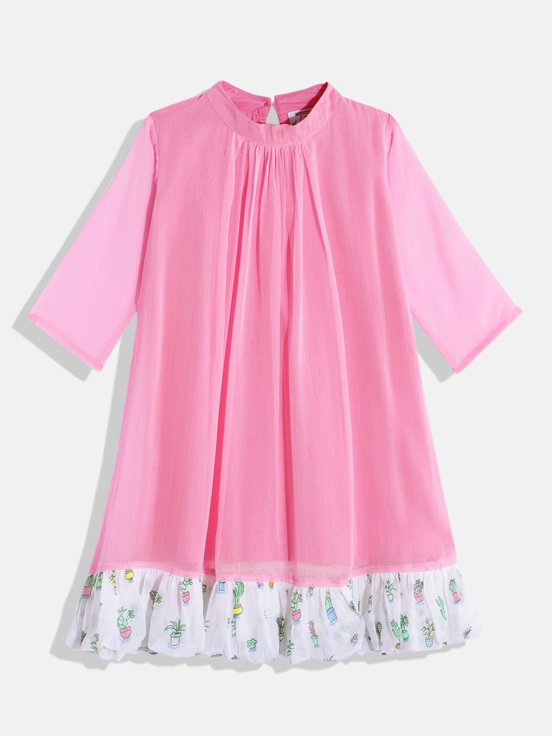 

The Kaftan Company Girls Ruffle Dress, Pink