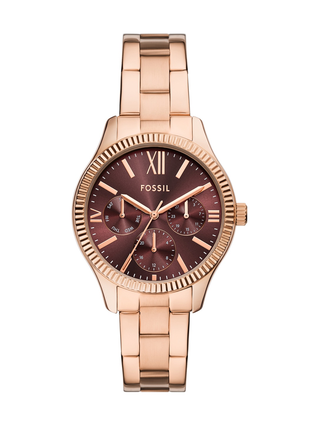 

Fossil Women Rye Bracelet Style Analogue Watch BQ3969, Maroon