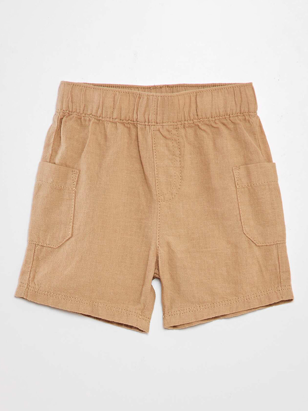 

KIABI Boys Solid Mid-Rise Above Knee Regular Shorts, Beige