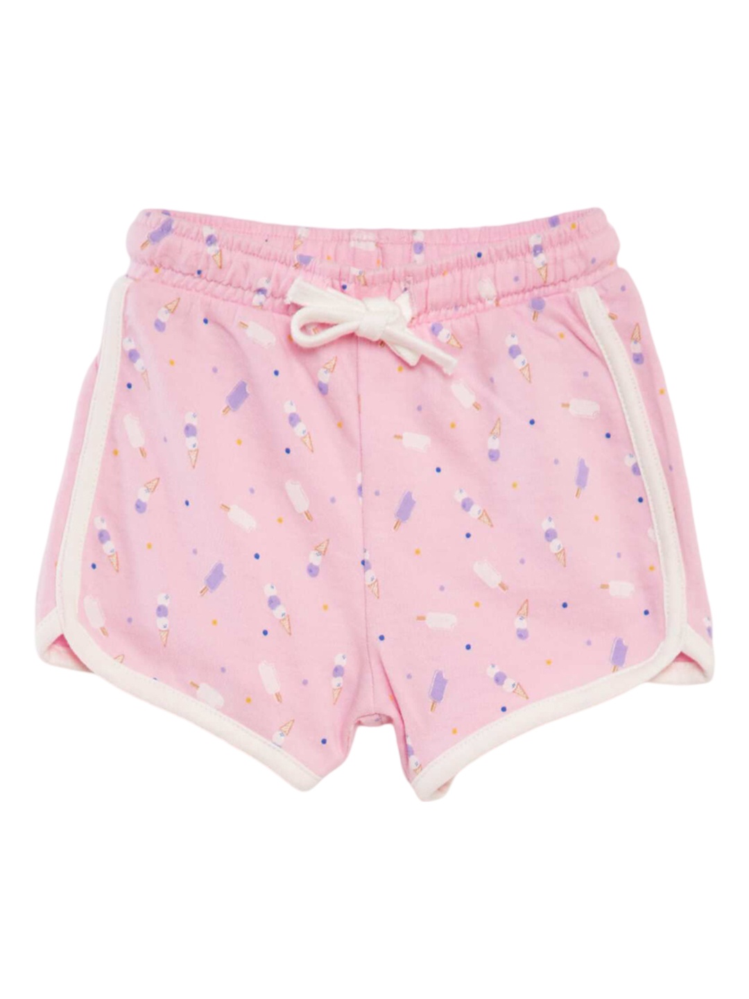 

KIABI Girls Printed Pure Cotton Shorts, Pink