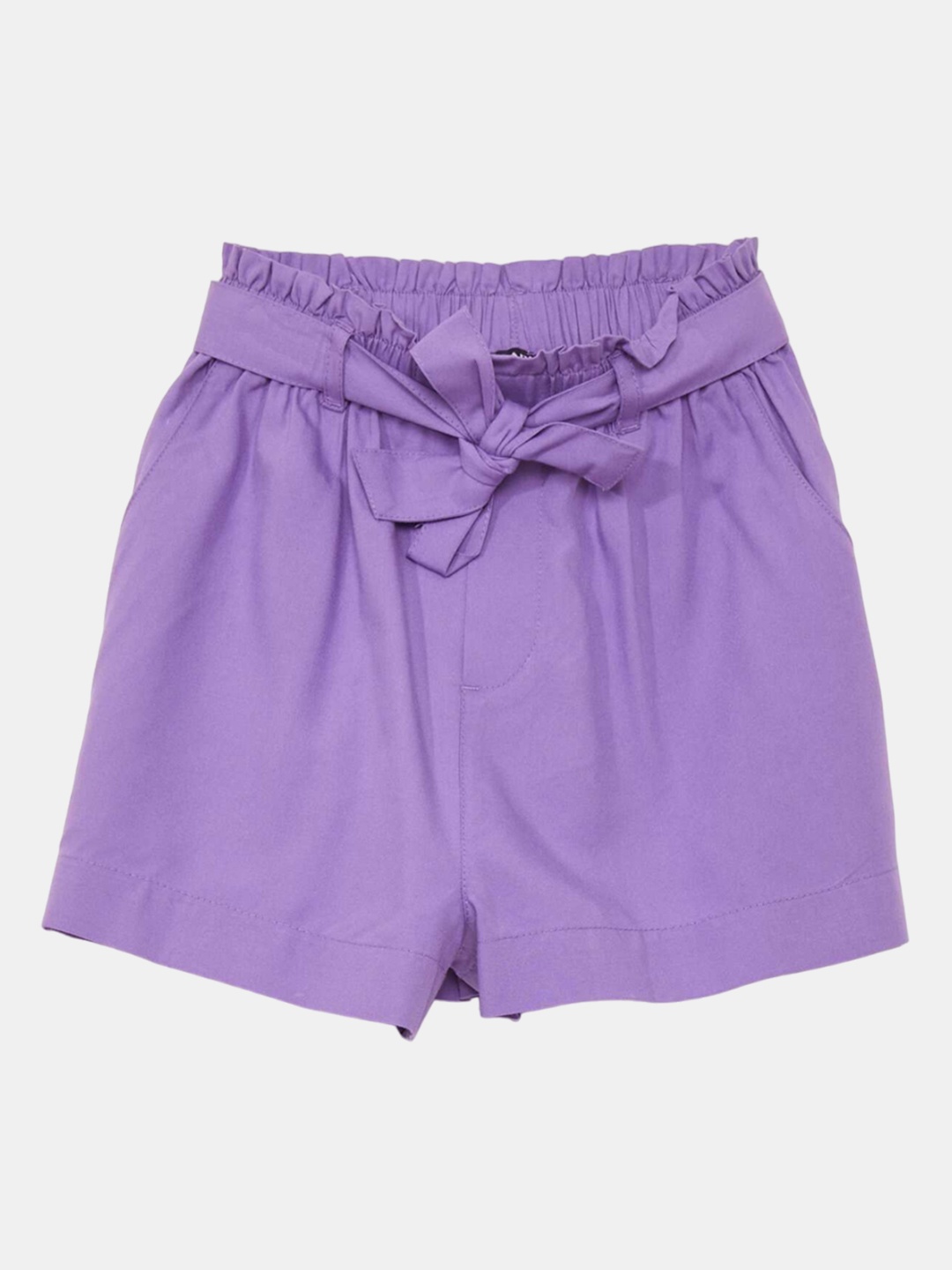 KIABI Girls Regular Fit Mid-Rise Shorts, Purple