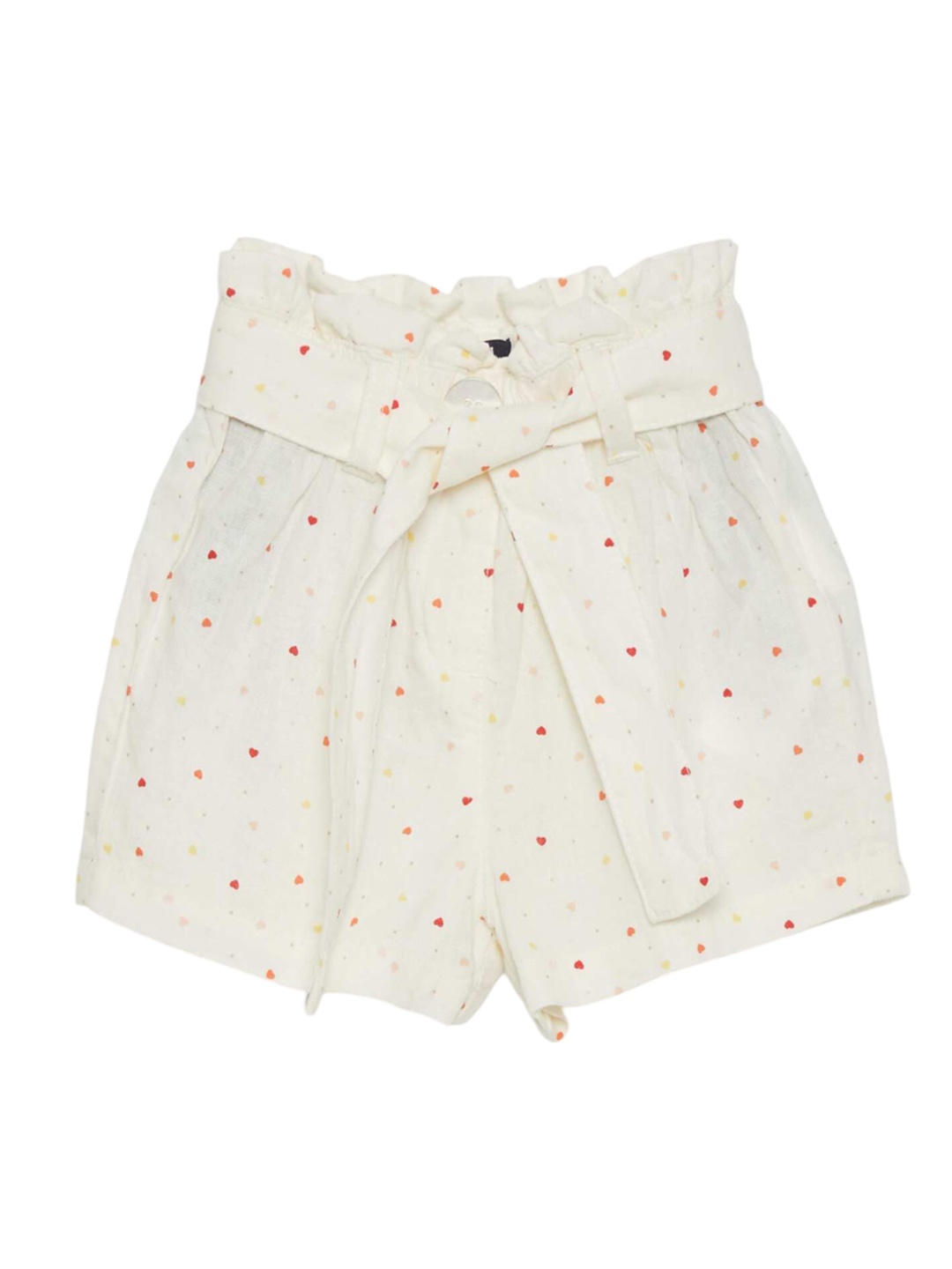 

KIABI Girls Printed Shorts, Off white