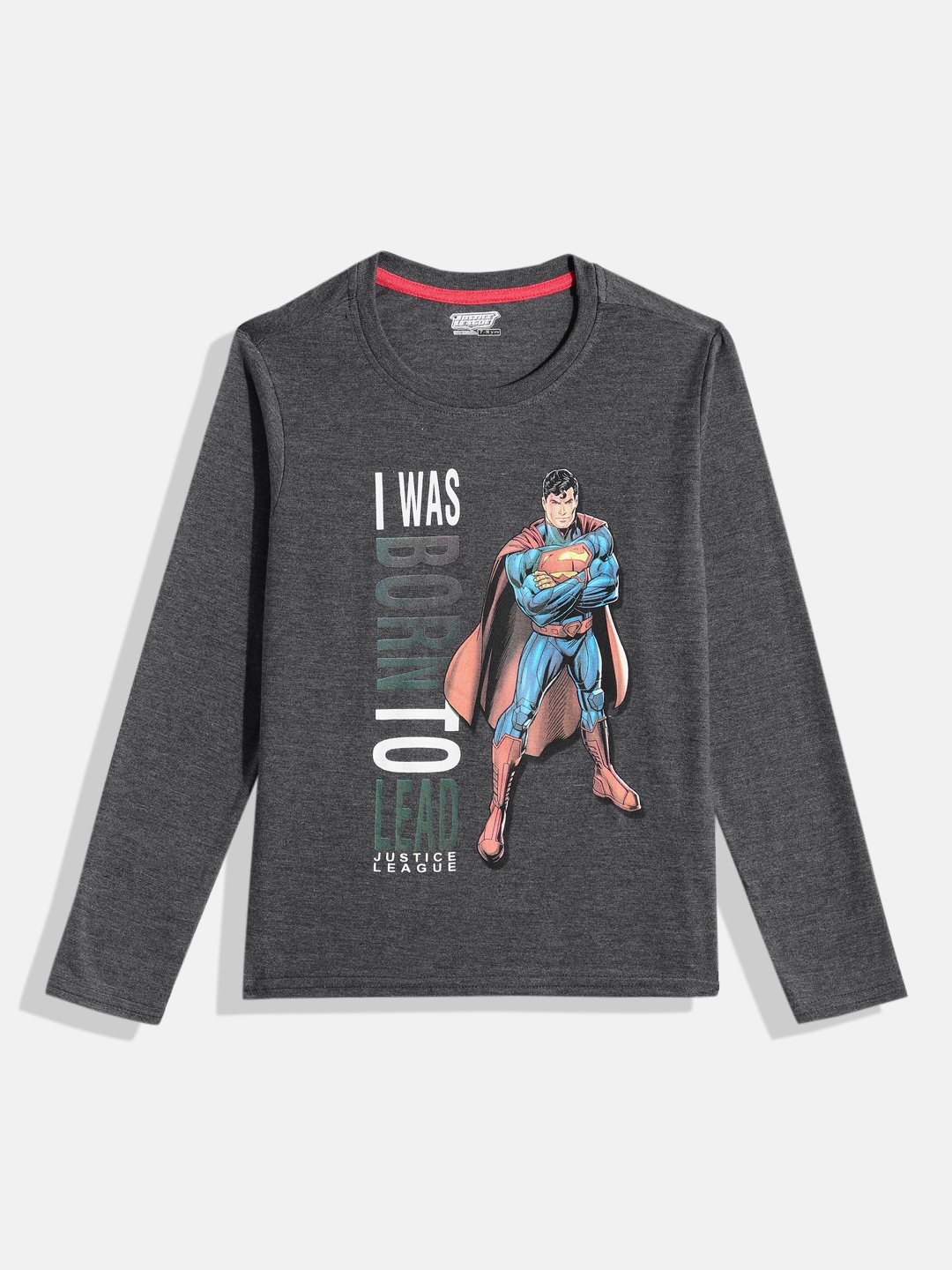 

Here&Now X Game Begins Boys Superman Printed T-shirt, Grey