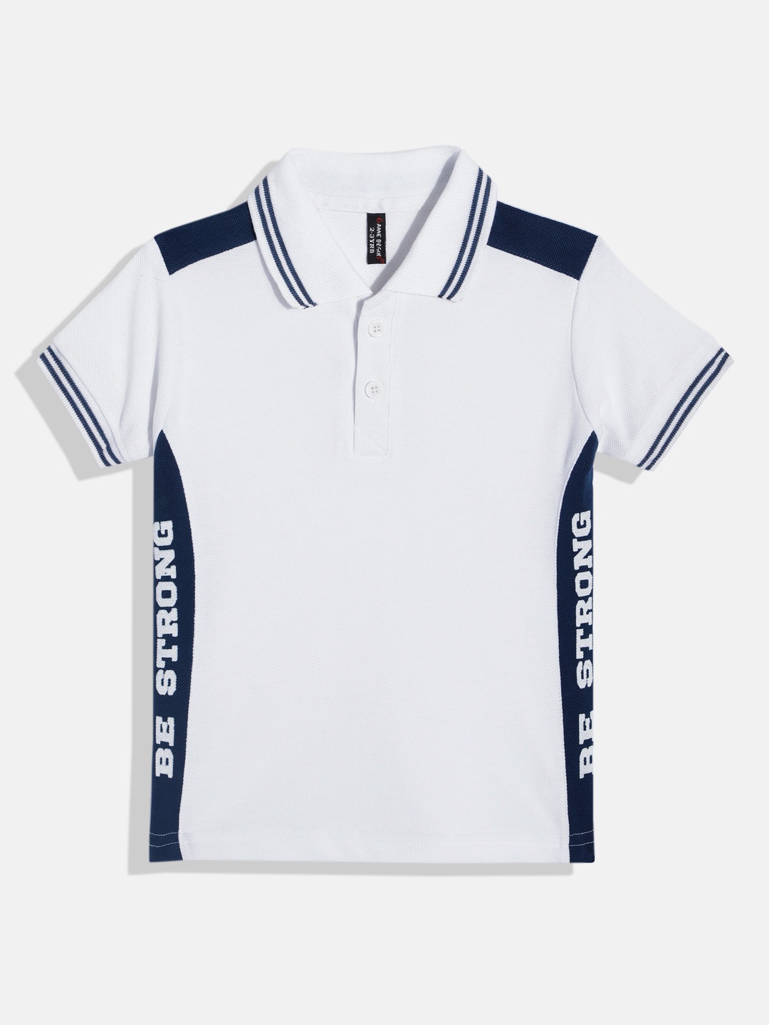 

Here&Now X Game Begins Boys Typography Polo Collar T-shirt, White