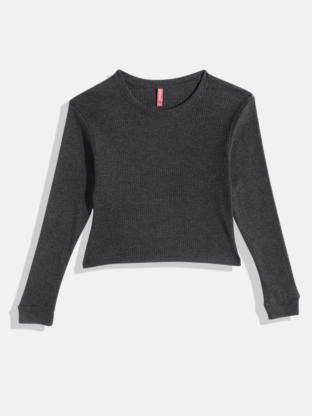 

Here&Now X Game Begins Girls Ribbed Top, Grey