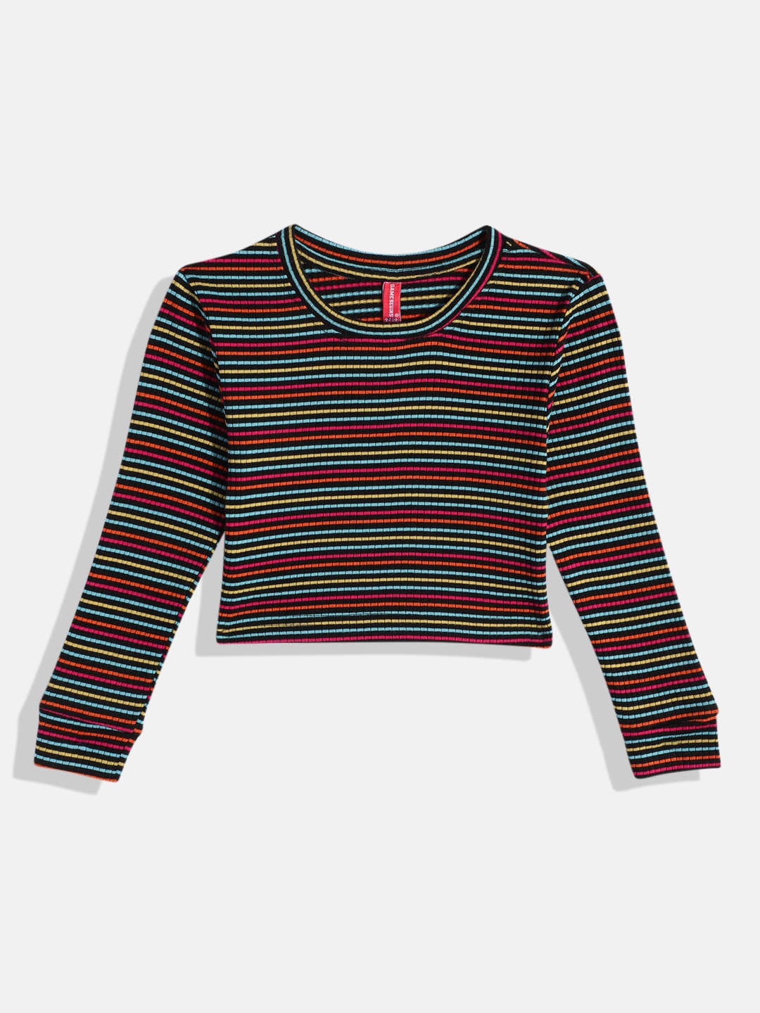 

Here&Now X Game Begins Girls Striped Cotton Top, Multi