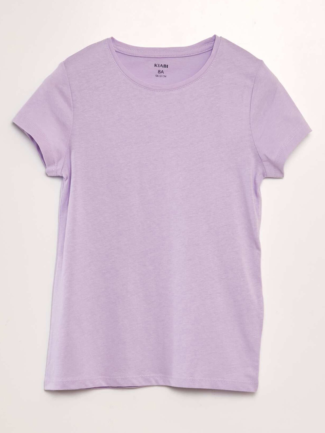 

KIABI Girls Solid Regular Fit T-shirt, Purple