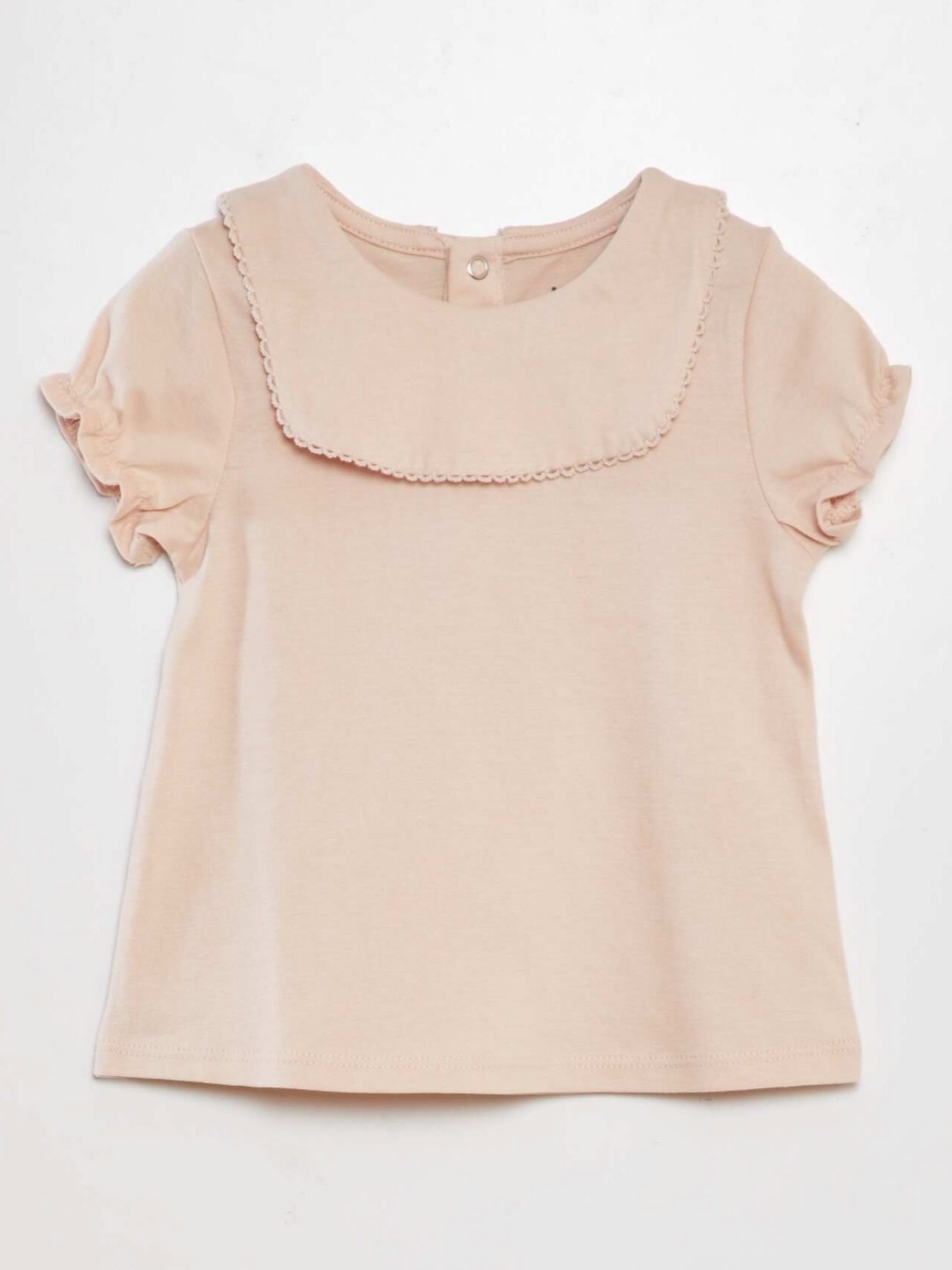 

KIABI Girls Self Design Regular Fit Casual T-shirt, Pink