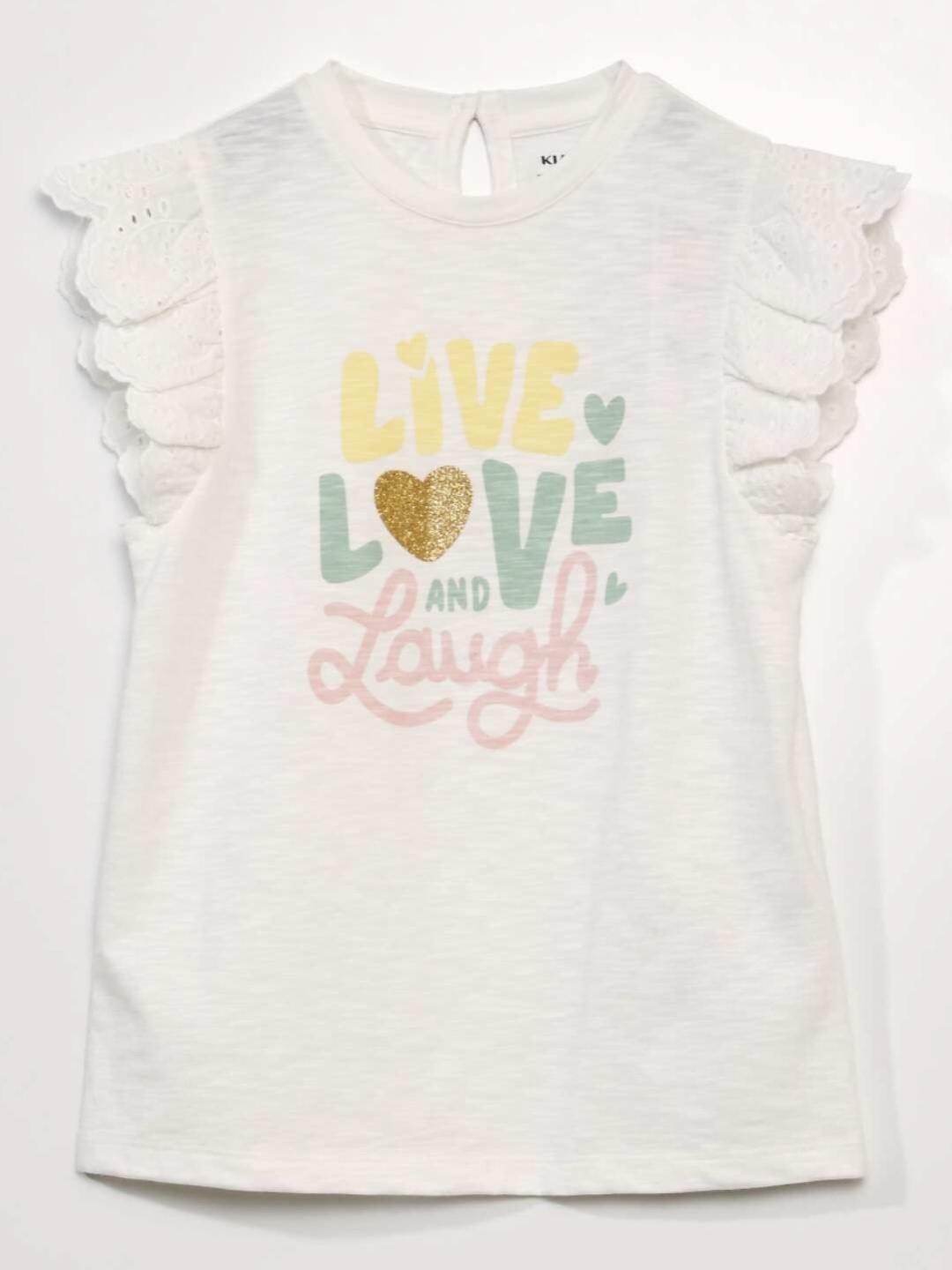

KIABI Girls Typography Printed T-shirt, White