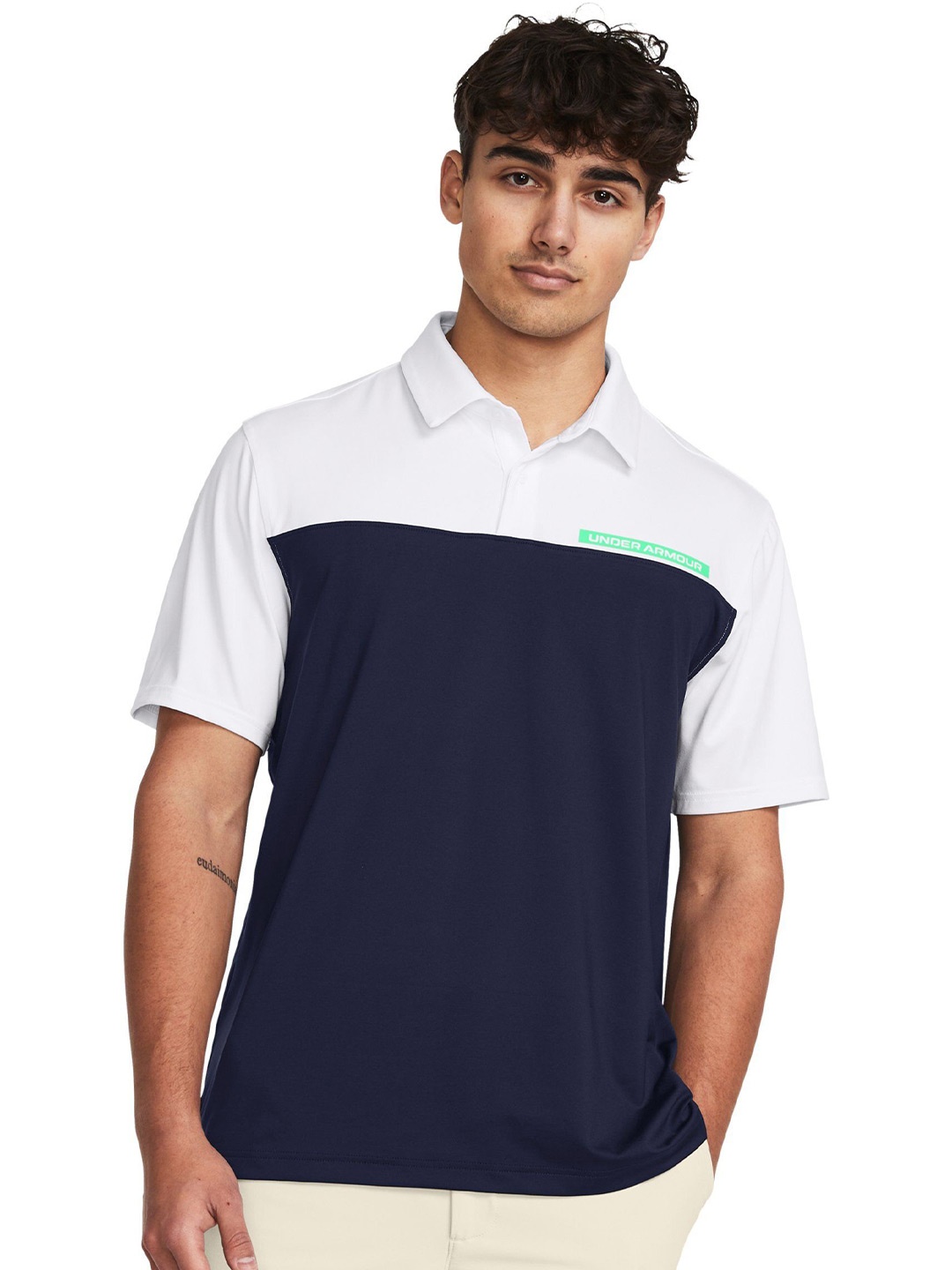 

UNDER ARMOUR Colourblocked Relaxed -Fit Short Length T-Shirts, Blue