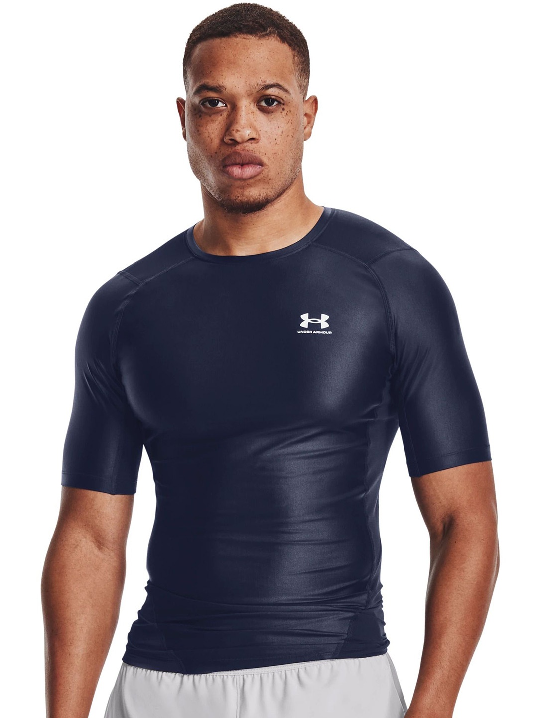 

UNDER ARMOUR Men UA Heatgear IsoChill Compression Brand Logo Tshirt, Blue