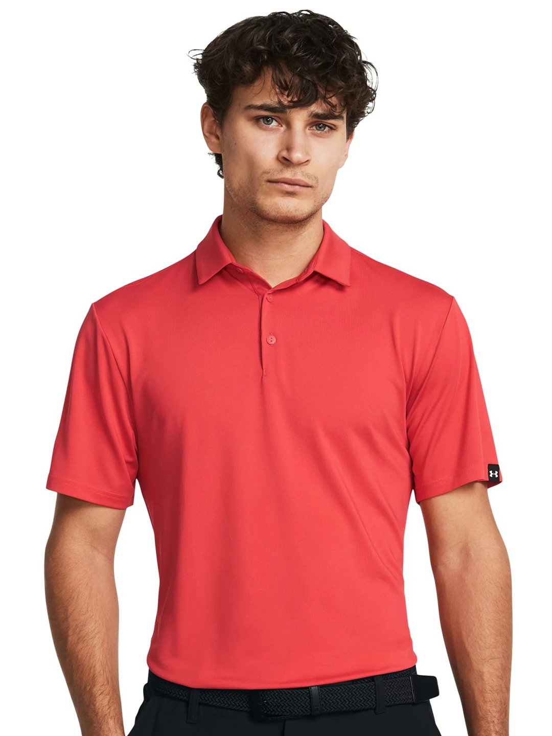 

UNDER ARMOUR Playoff 3.0 Slim-Fit Fitted Polo T-Shirt, Red