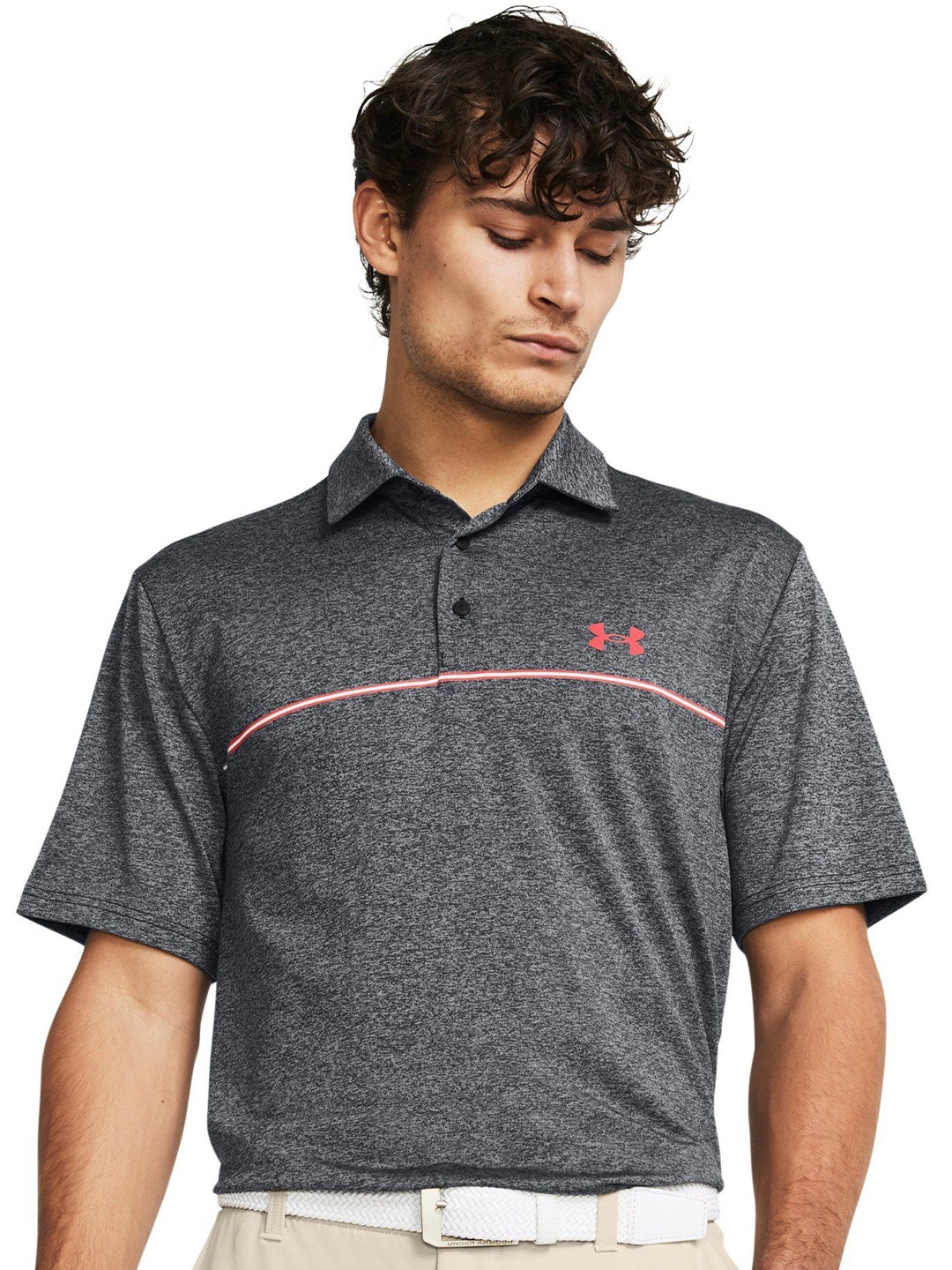 

UNDER ARMOUR Playoff 3.0 Stripe Polo Collar shirts, Grey