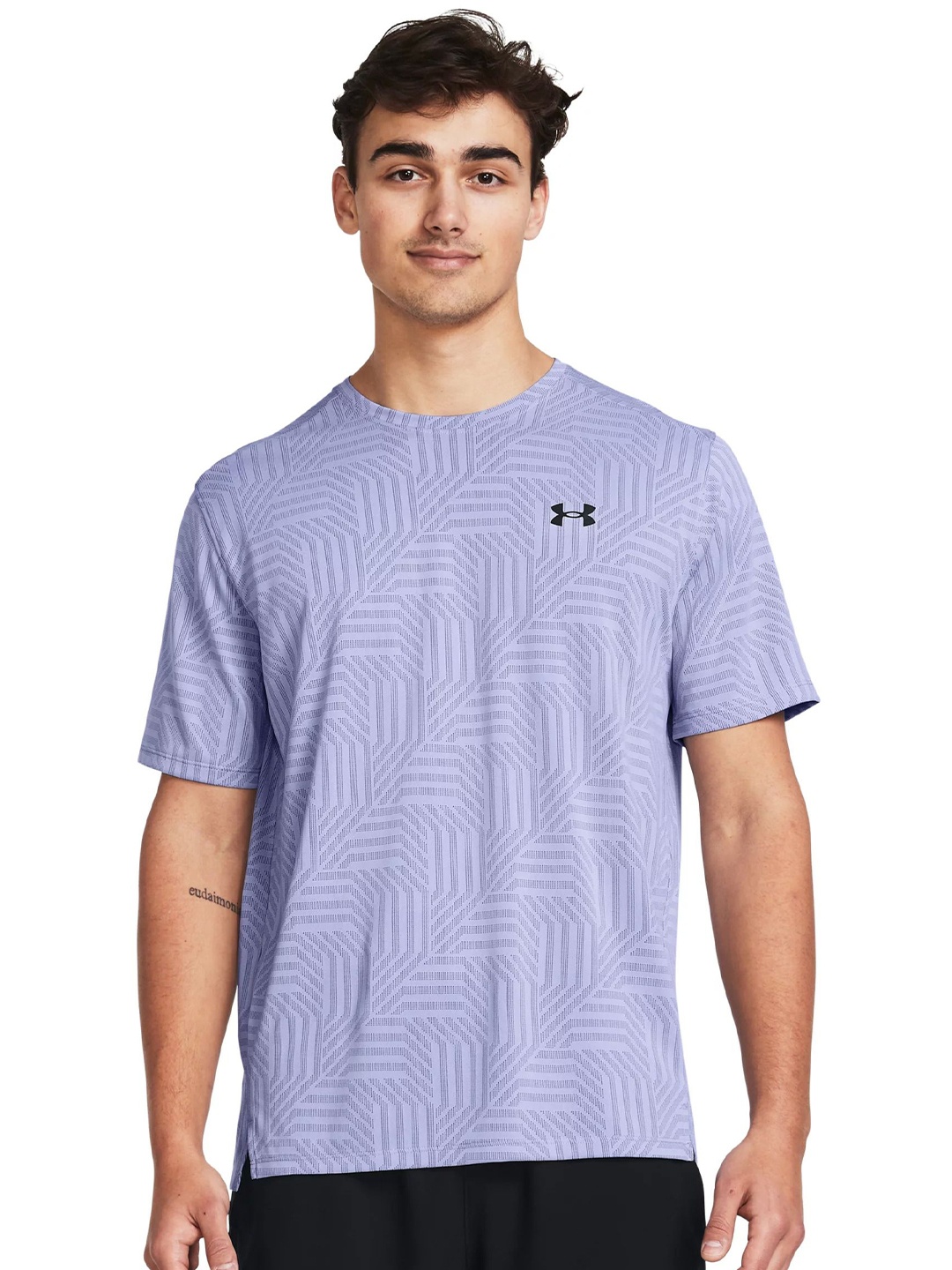 

UNDER ARMOUR Men UA Tech Vent Geotessa Relaxed Fit T-Shirt, Purple
