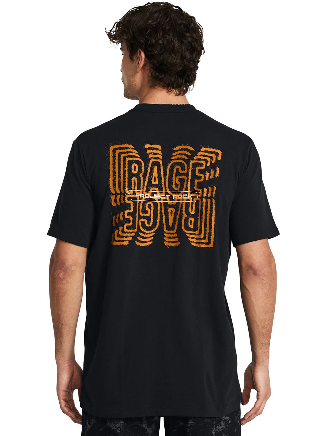 

UNDER ARMOUR Project Rock Rage Printed Relaxed-Fit T-Shirt, Black