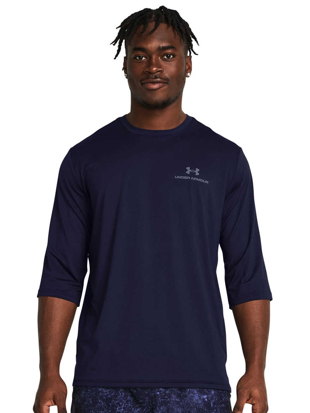 

UNDER ARMOUR Vanish Energy Relaxed-Fit 3/4 Sleeve T-Shirt, Blue