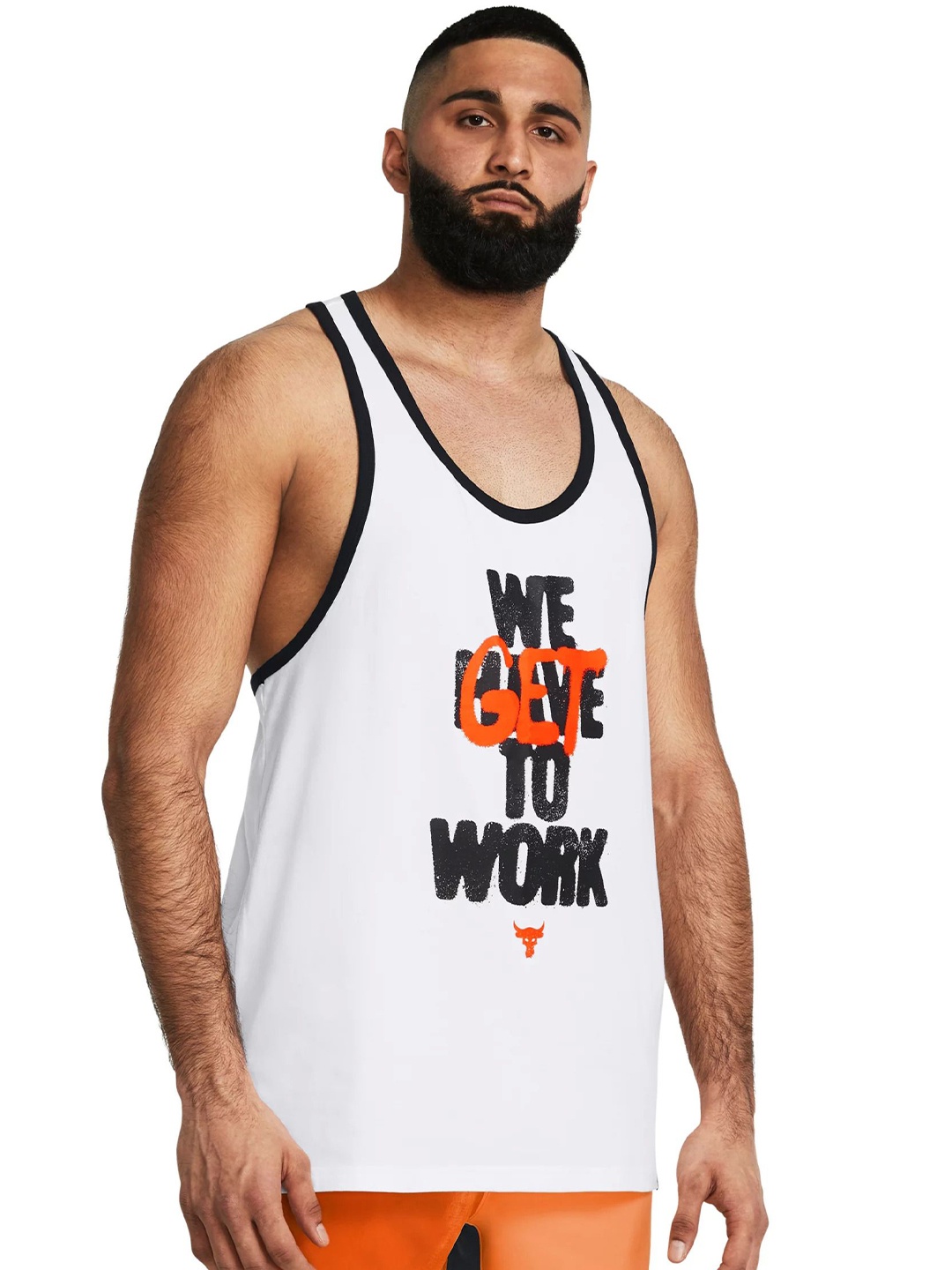 

UNDER ARMOUR Project Rock Get To Work Tank, White