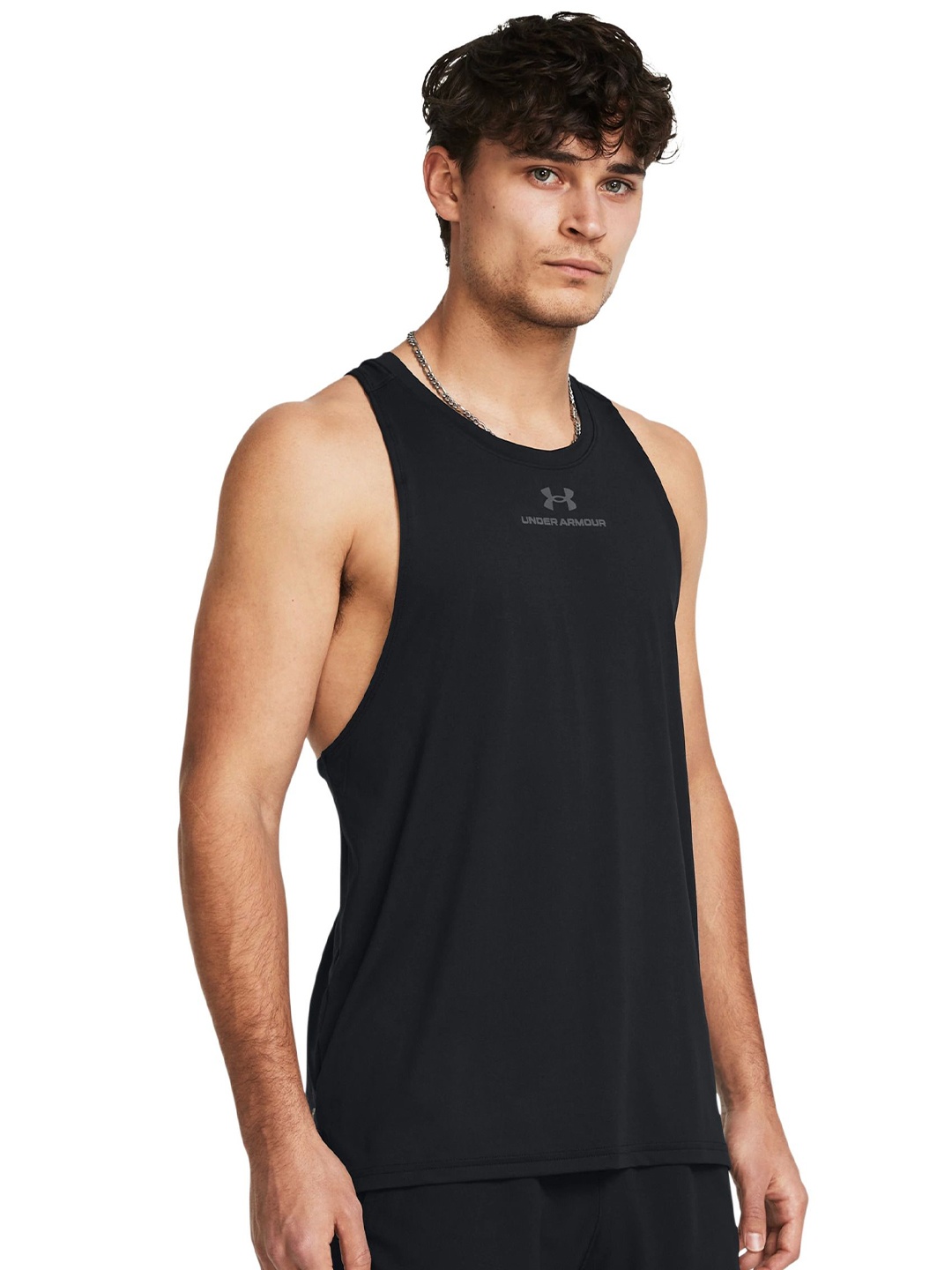 

UNDER ARMOUR Printed Relaxed-Fit Sleeveless T-Shirts, Black