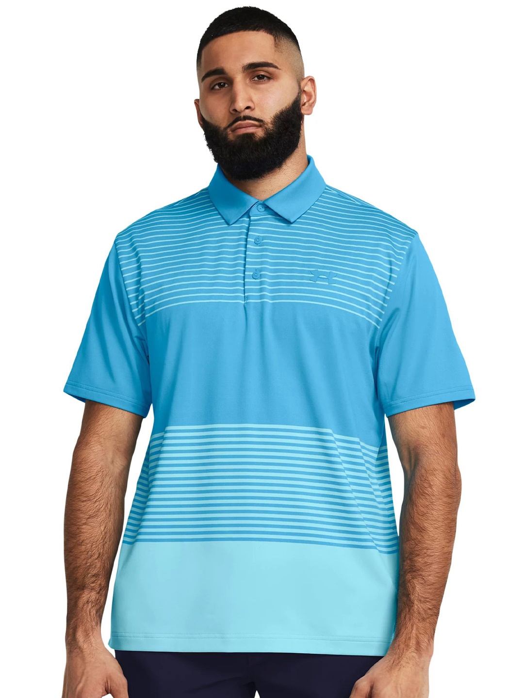 

UNDER ARMOUR Playoff 3.0 Striped Relaxed-Fit Polo T-Shirt, Blue