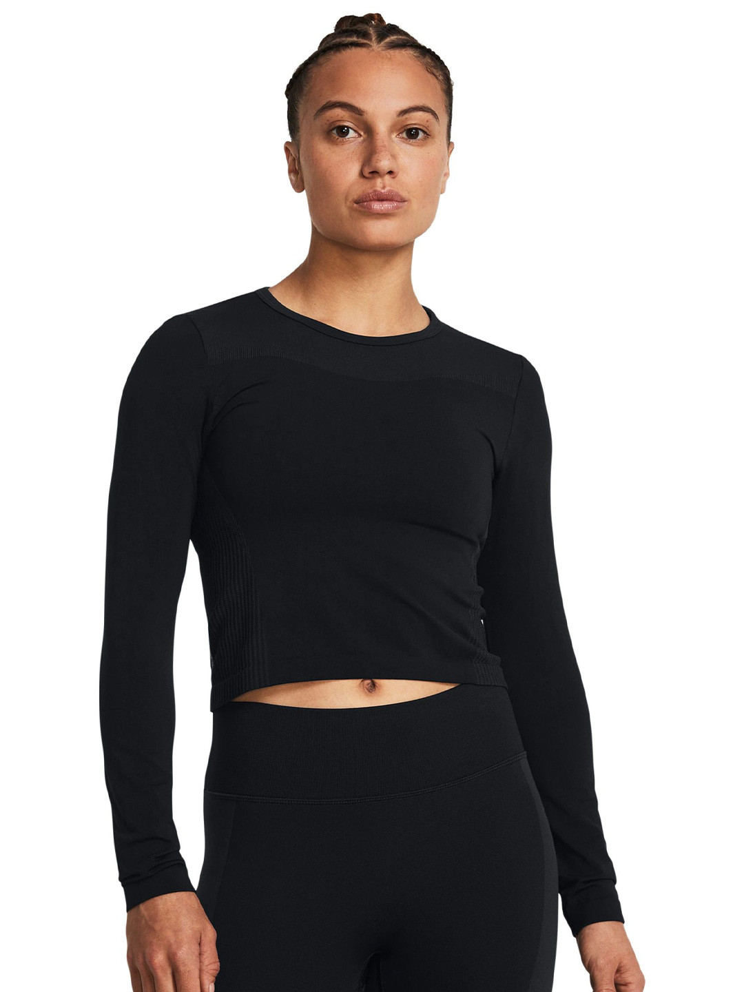 

UNDER ARMOUR Women Vanish Elite Seamless Slim Fit Long Sleeves T-Shirt, Black