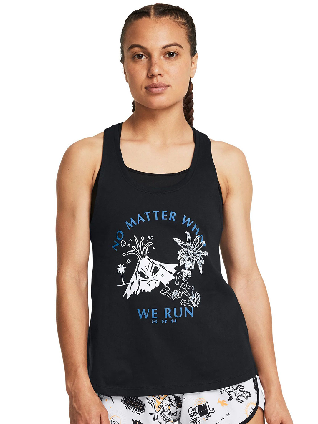 

UNDER ARMOUR UA We Run Relaxed Fit Tank T-Shirt, Black