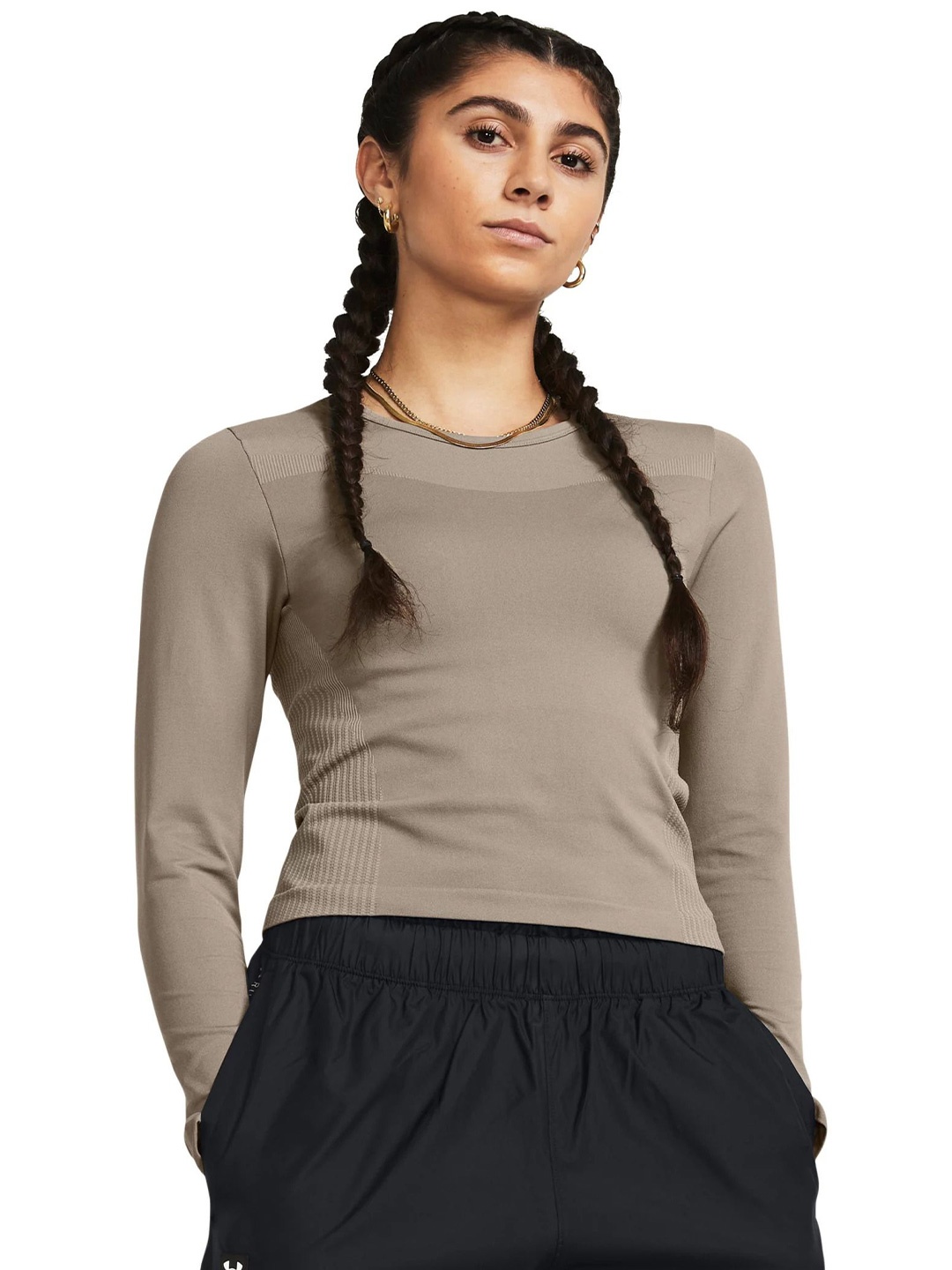 

UNDER ARMOUR Vanish Elite Seamless T-Shirt, Brown