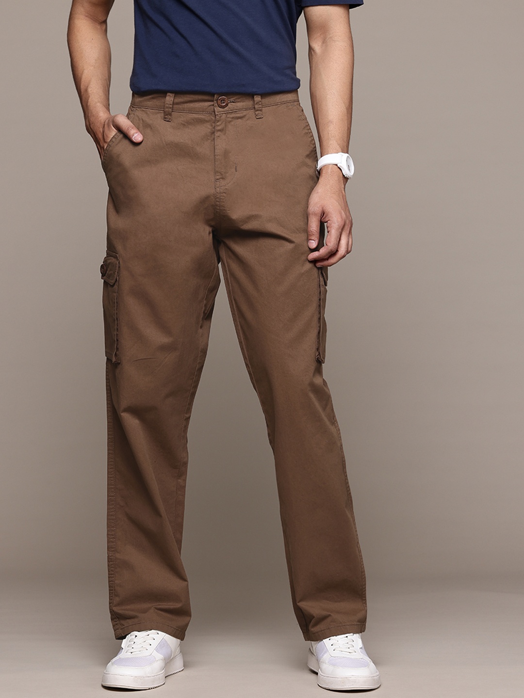 

The Roadster Lifestyle Co. Straight Fit Cargos, Brown