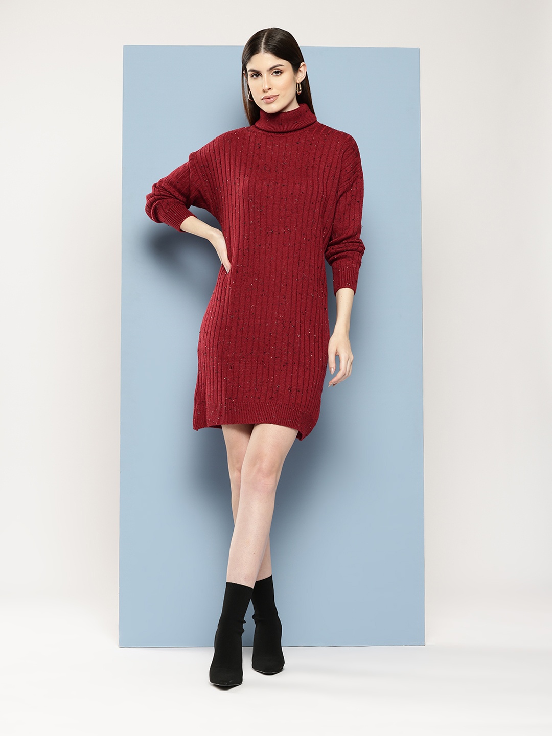 

Chemistry Speckled Acrylic Mini Dress, Red