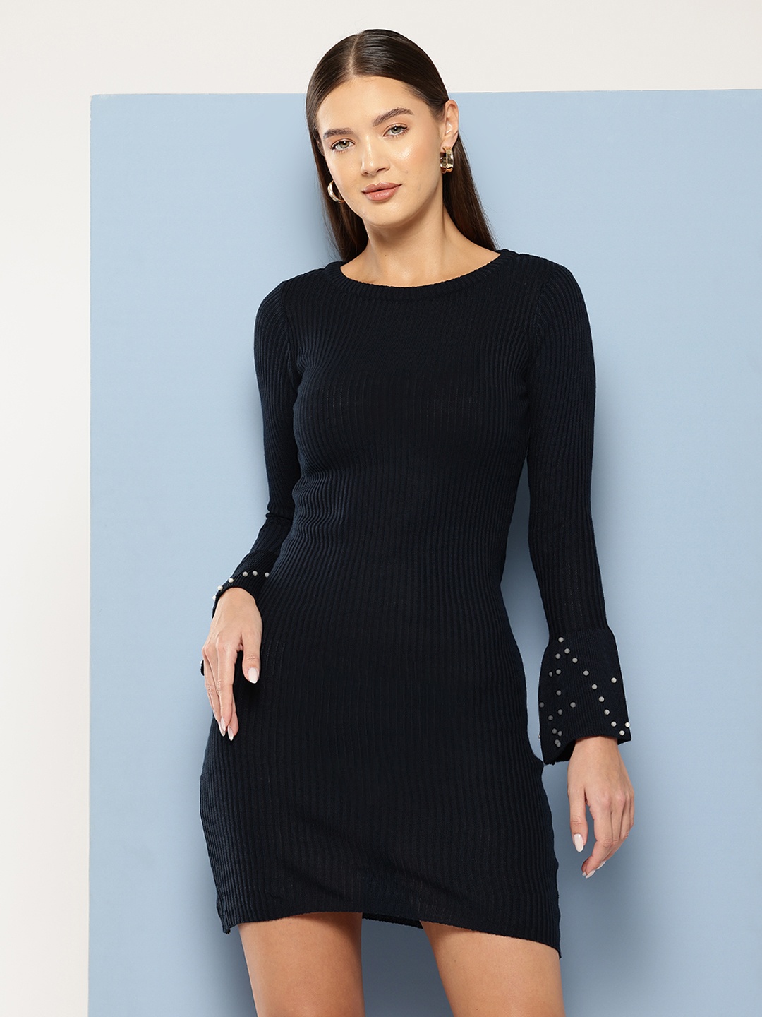 

Chemistry Acrylic Jumper Mini Dress, Navy blue