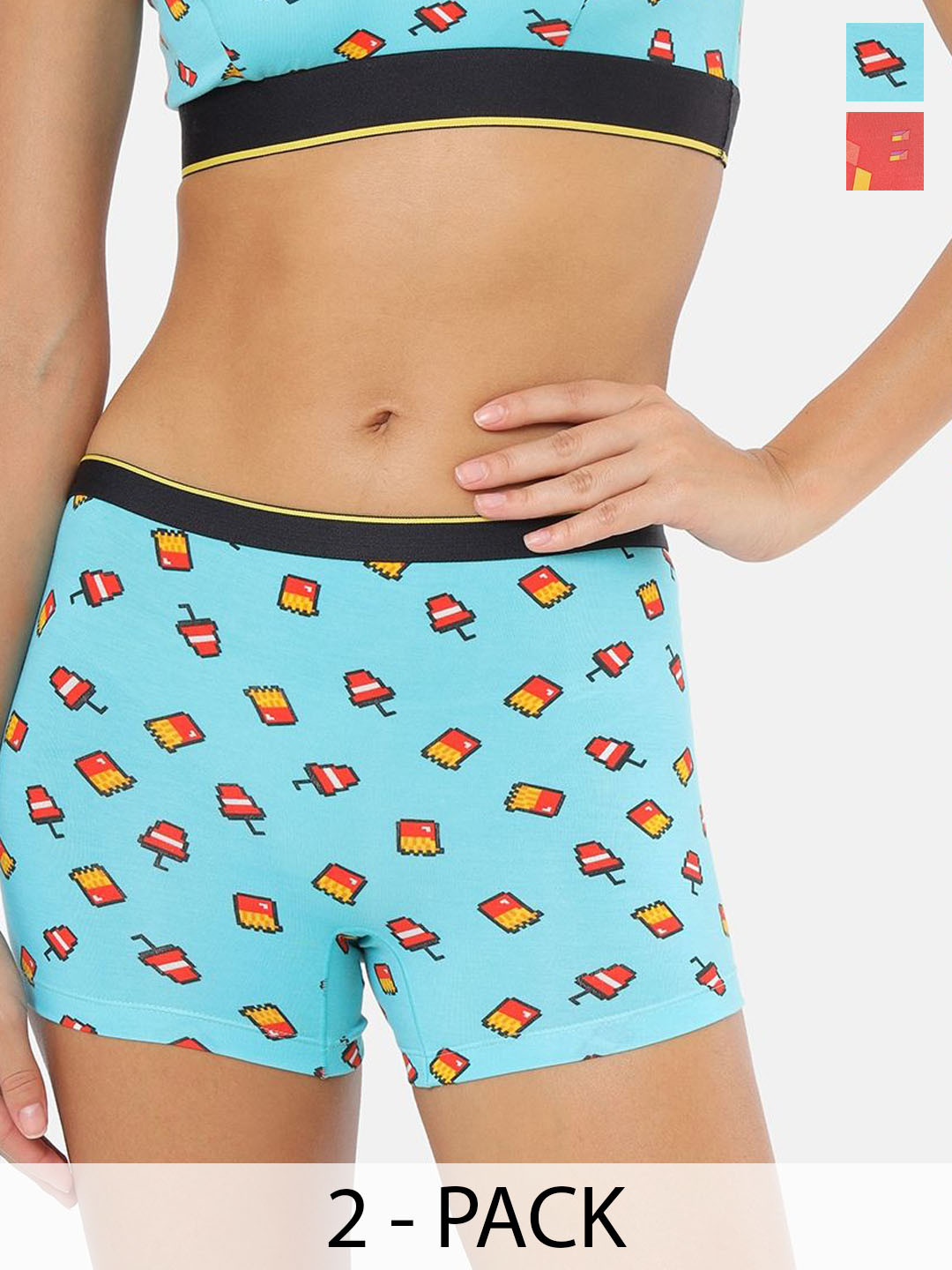 

bummer Pack Of 2 Printed Seamless Boy Short Briefs BSMCBR02XXL, Blue