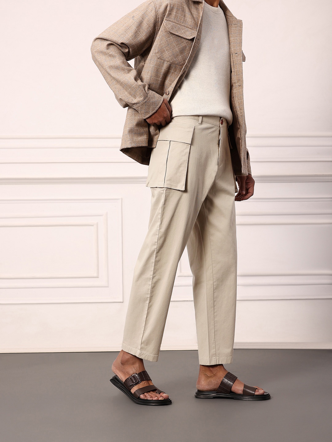

Mr Bowerbird Men Cargo-Style Trousers, Beige
