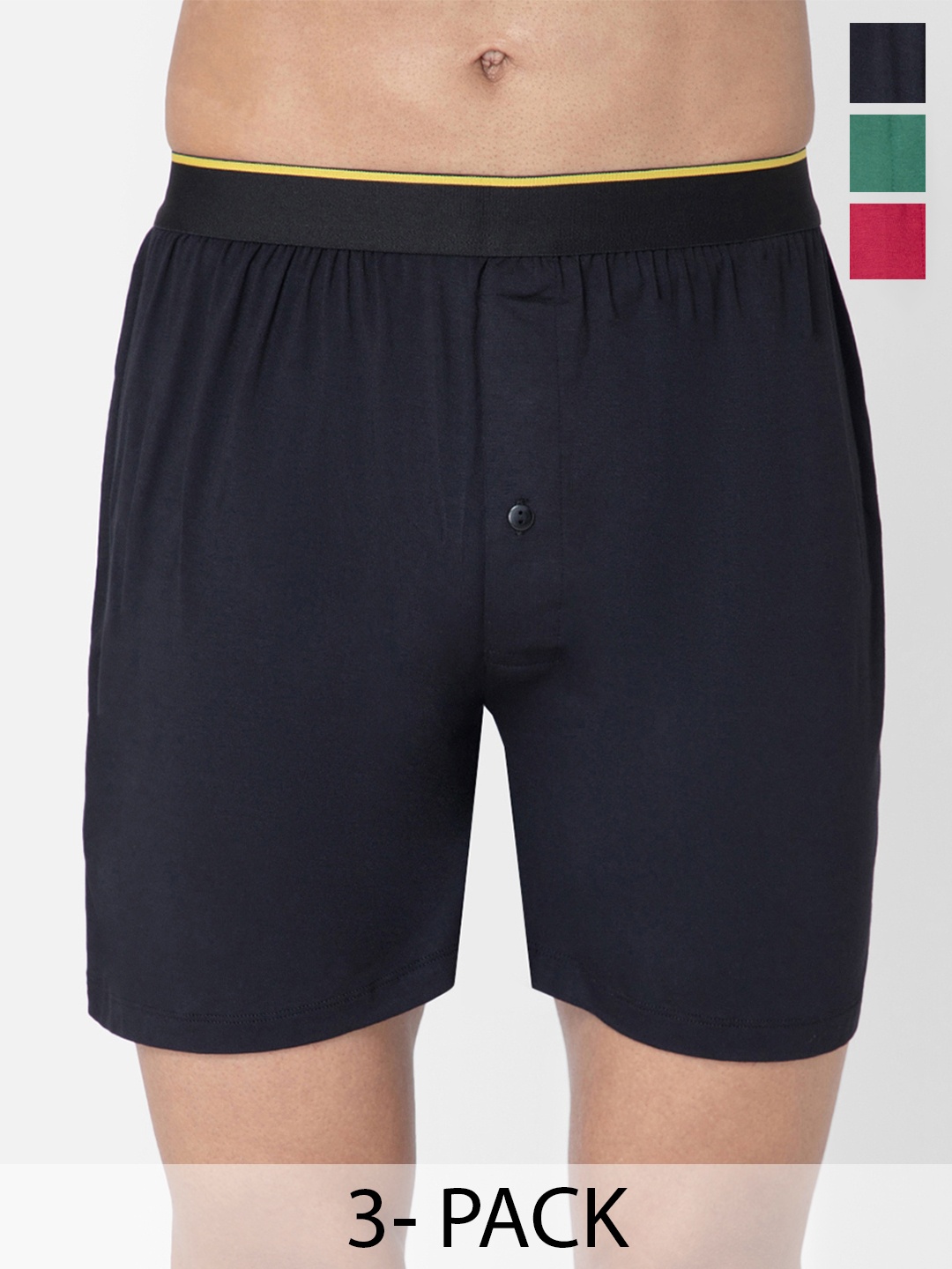 

bummer Pack of 3 Modal Boxers BONXPAGE03S, Maroon