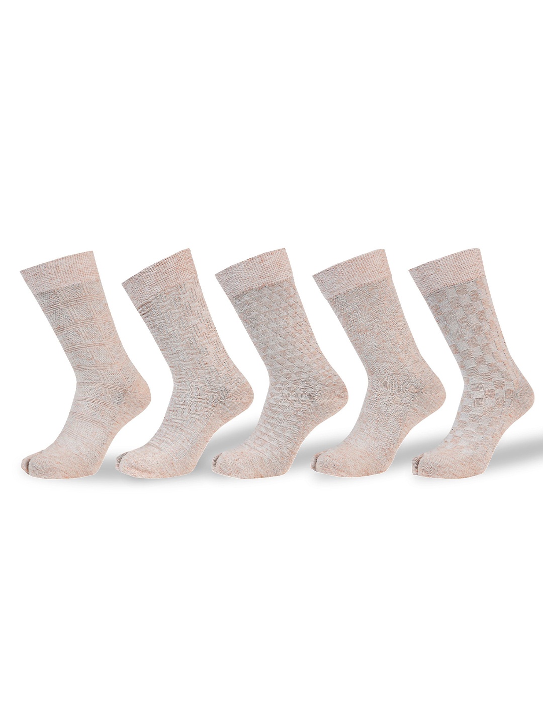 

RC. ROYAL CLASS Women Pack Of 5 Patterned Woolen Warm Winter Socks, White