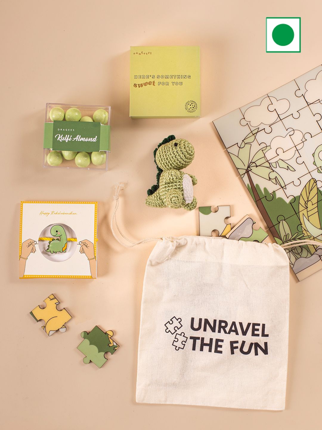 

Confetti Gifts Unisex Pack of 6 Festive Gift Hamper, Green