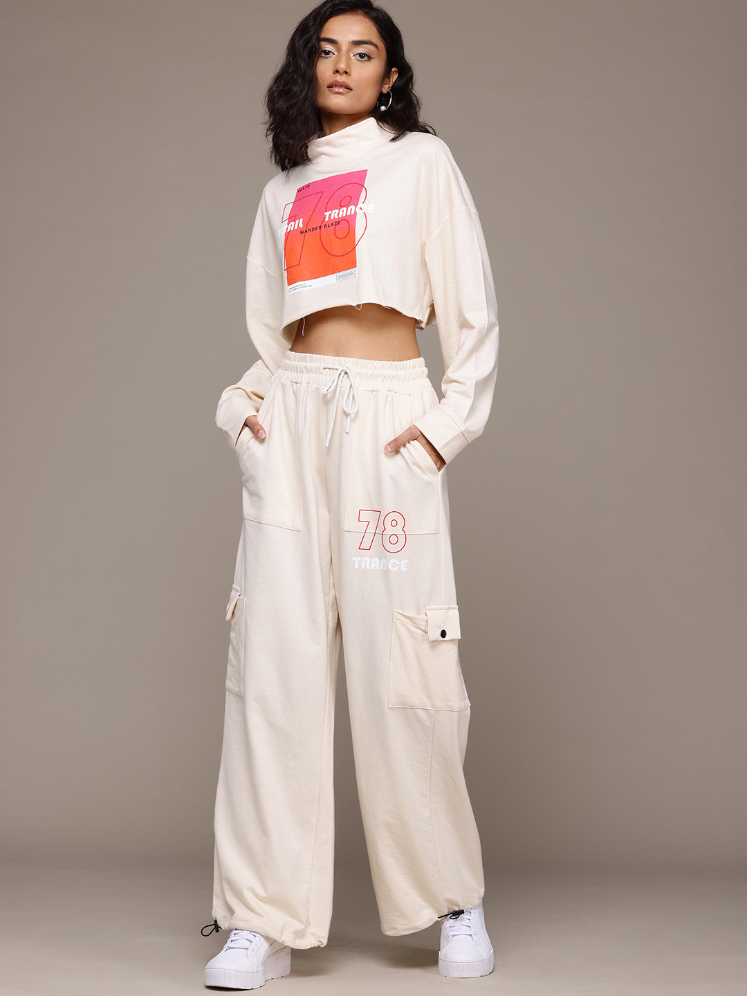 

Roadster The Lifestyle Co Women Printed Cotton Co-Ords, White