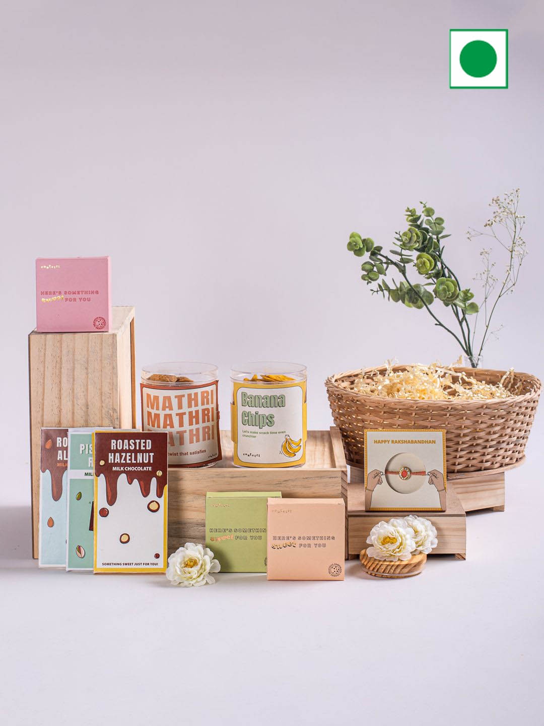 

Confetti Gifts Pack of 10 Festive Gift Hamper, Brown
