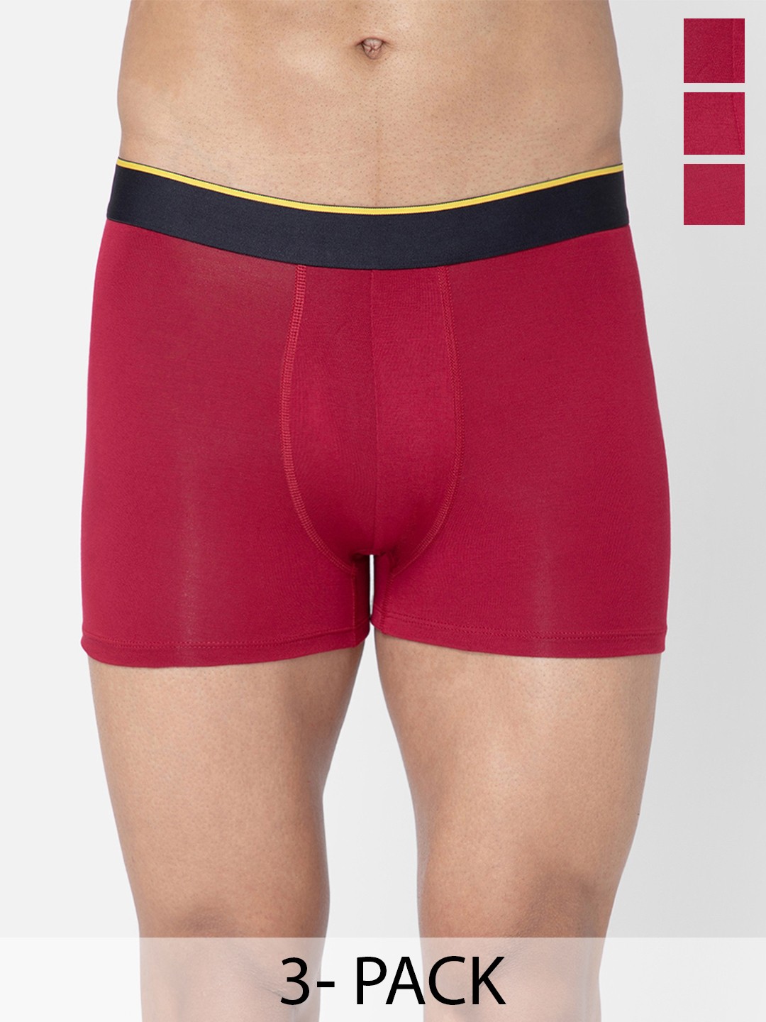 

bummer Pack Of 3 Men Breathability Trunks TRGEGEGE03S, Maroon