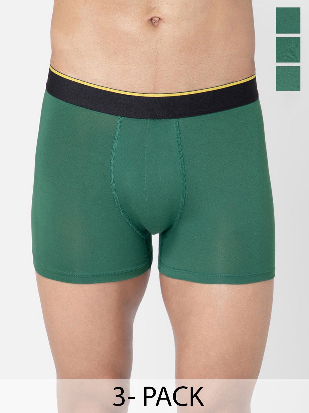 

bummer Pack Of 3 Men Mid-Rise Trunks TRPAPAPA03S, Green