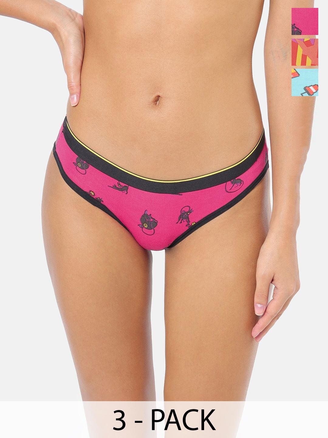 

bummer Pack of 3 Anti Microbial Low Rise Bikini Briefs-BIUCBRMC03S, Blue