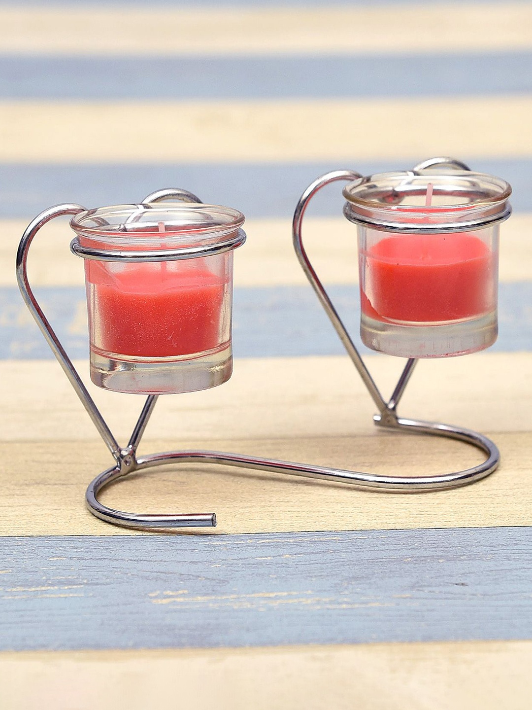

IGP Unisex Heart Shaped Candles Stand, Silver