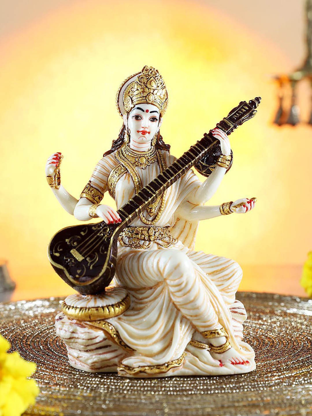 

IGP Goddess Saraswati Idol, White