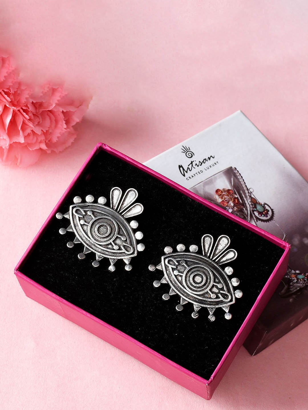 

IGP Women Oxidised Stud Earrings, Steel